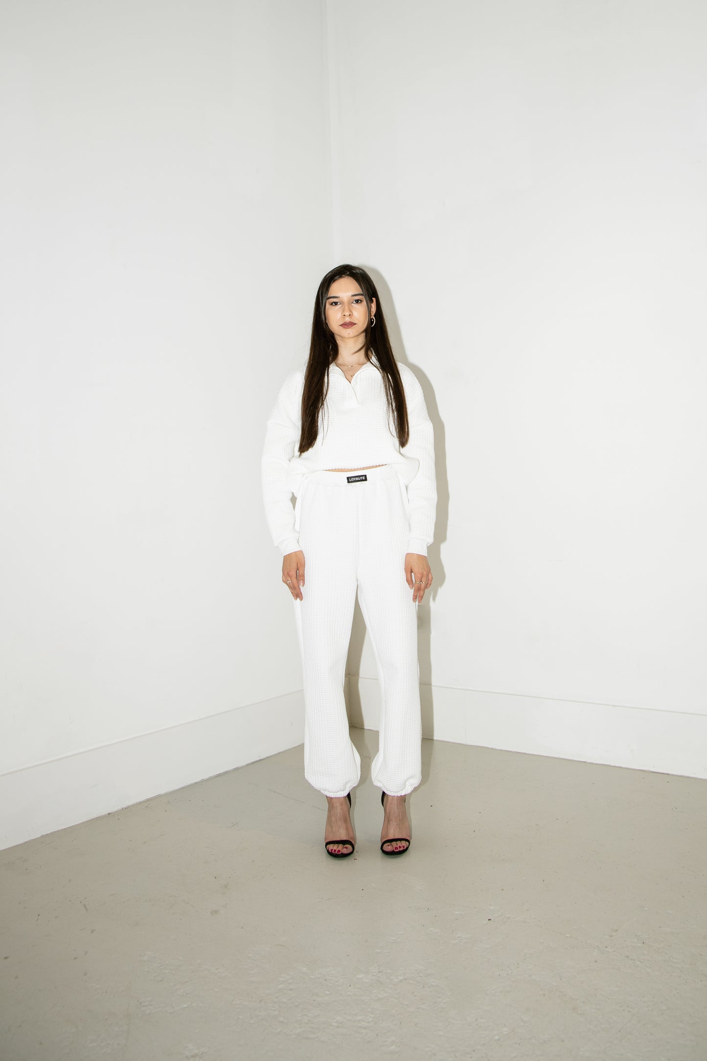 OVERSIZED JOGGER POLO SWEATSHIRT | WHITE