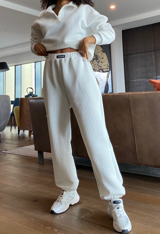 OVERSIZED JOGGER TROUSERS | WHITE